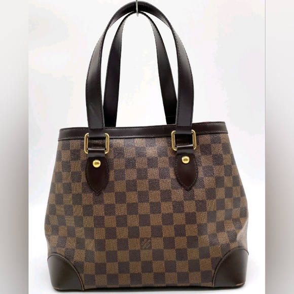 SALE! Authentic Louis Vuitton Damier Ebene Hampstead PM Tote Bag W DB/Paper Bag - Picture 2 of 16